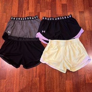 4 pairs of Junior Sz Small Under Armour shorts